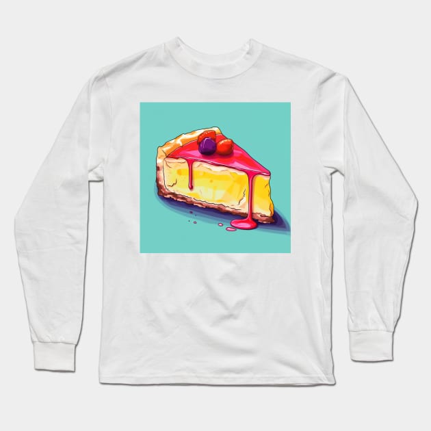 Cheesecake Pop Art 1 Long Sleeve T-Shirt by AstroRisq